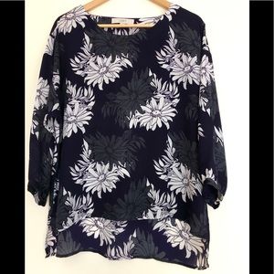 LOFT Flowery Blouse